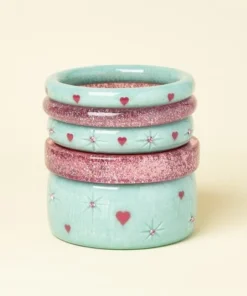 Splendette Valentine's Baby Doll Starburst Bangle Extra Wide