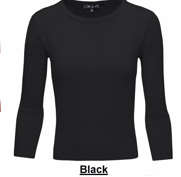 MAK 3/4 Sleeve Crewneck Sweater - Various Colours 3 MAK 3/4 Sleeve Crewneck Sweater - Various Colours