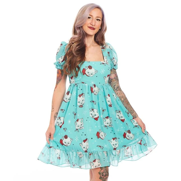 Sourpuss Clothing Sourpuss Christmas Kitties Cream Puff Dress 3 Sourpuss Clothing Sourpuss Christmas Kitties Cream Puff Dress