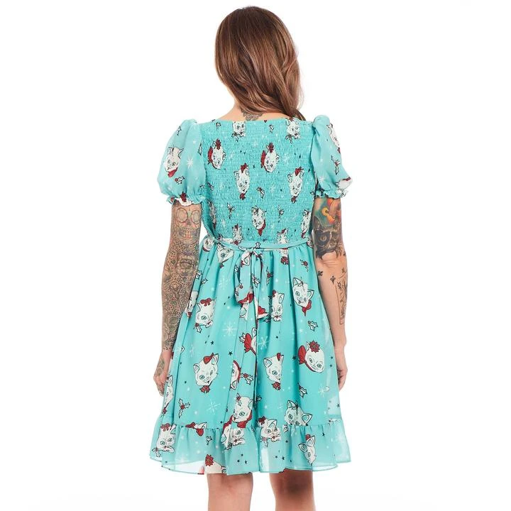 Sourpuss Clothing Sourpuss Christmas Kitties Cream Puff Dress 5 Sourpuss Clothing Sourpuss Christmas Kitties Cream Puff Dress