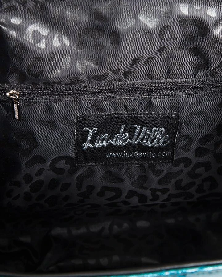 Lux De Ville High Roller Handbag - Black Matte With Electric Purple Sparkle 6 Lux De Ville High Roller Handbag - Black Matte With Electric Purple Sparkle