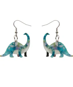 Erstwilder Dinosauria I'll Be Brach Earrings - Blue Green