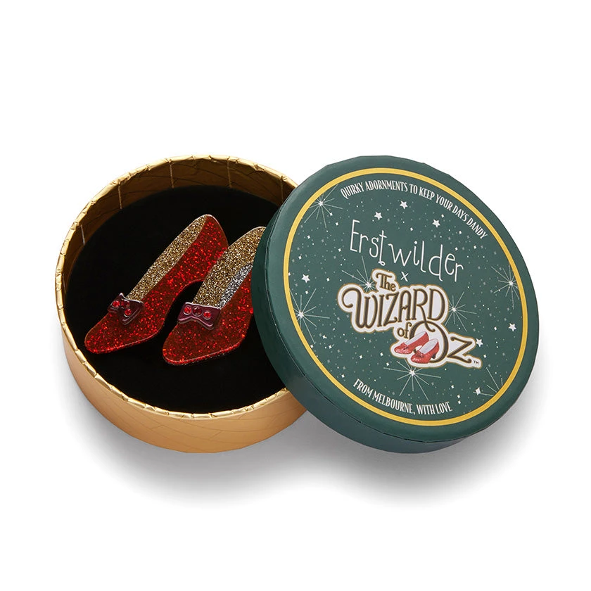 Erstwilder X The Wizard Of Oz Ruby Slippers Brooch 4 Erstwilder X The Wizard Of Oz Ruby Slippers Brooch
