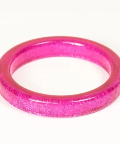 Splendette Fuchsia Glitter Bangle