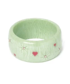Splendette Valentine's Sweet Pea Starburst Bangle Extra Wide