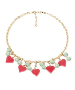 Splendette Valentine's Sweet Pea Heart Necklace