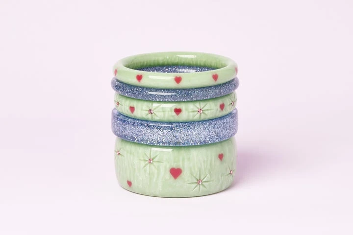 Splendette Valentine's Sweet Pea Starburst Bangle Midi 5 Splendette Valentine's Sweet Pea Starburst Bangle Midi