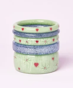 Splendette Valentine's Sweet Pea Starburst Bangle Extra Wide