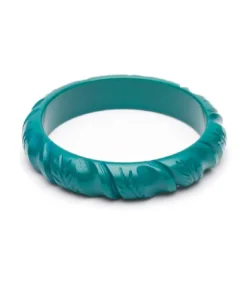 Splendette Midi Jade Green Heavy Carve Fakelite Bangle
