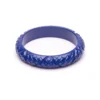 Splendette Midi Indigo Heavy Carve Fakelite Bangle 1 Splendette Midi Indigo Heavy Carve Fakelite Bangle