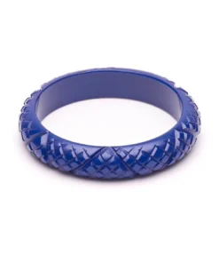 Splendette Midi Indigo Heavy Carve Fakelite Bangle