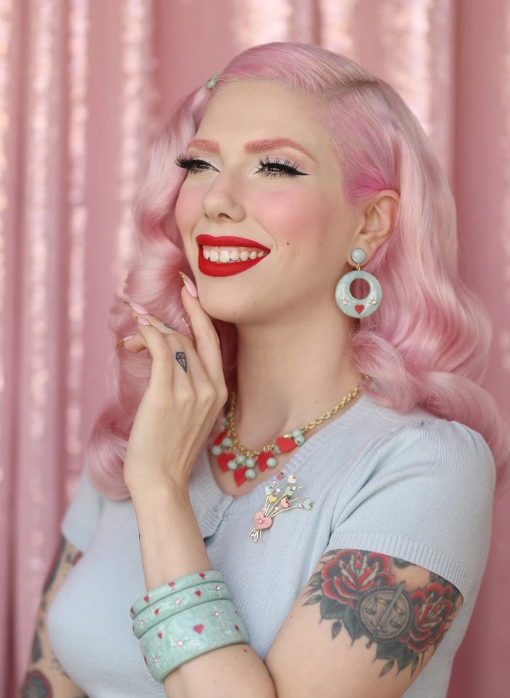 Splendette Valentine's Baby Doll Starburst Bangle Midi 4 Splendette Valentine's Baby Doll Starburst Bangle Midi