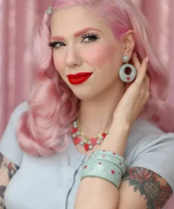 Splendette Valentine's Baby Doll Starburst Bangle Extra Wide - Duchess