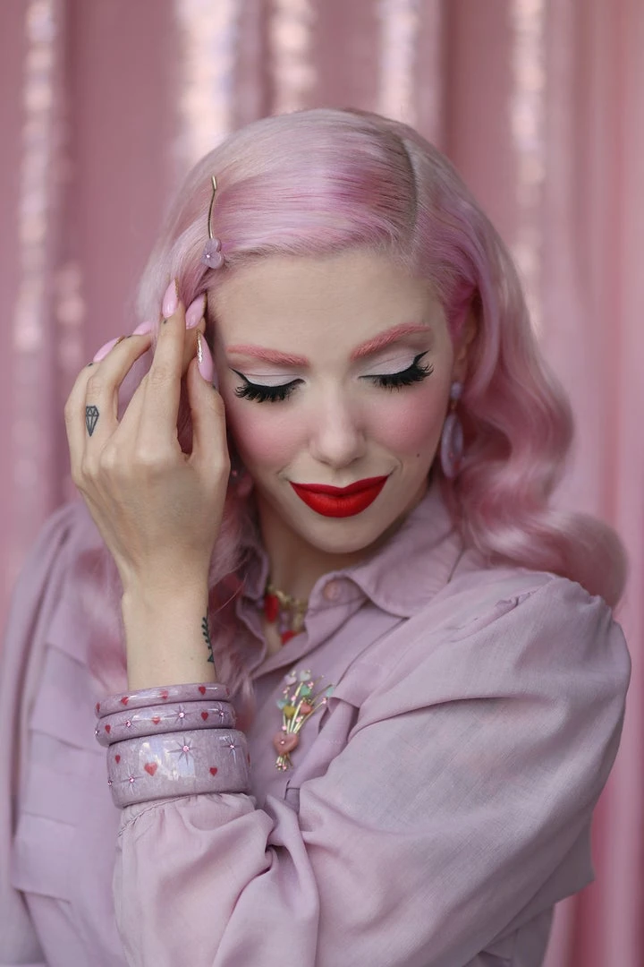 Splendette Valentine's Set Of 6 Pastel Hair Slides 5 Splendette Valentine's Set Of 6 Pastel Hair Slides