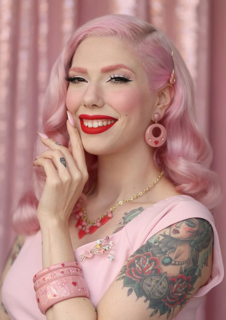 Splendette Valentine's Sweet Cheeks Starburst Bangle Extra Wide - Duchess 4 Splendette Valentine's Sweet Cheeks Starburst Bangle Extra Wide - Duchess