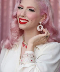 Splendette Valentine's Sugar Starburst Bangle Extra Wide - Duchess