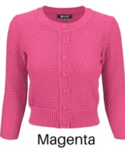 MAK Cropped Crew Neck Cardigan (Various Colours) Tops 11 MAK Cropped Crew Neck Cardigan (Various Colours) Tops