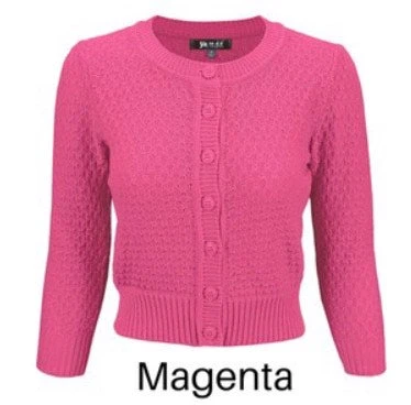 MAK Cropped Crew Neck Cardigan (Various Colours) Tops 5 MAK Cropped Crew Neck Cardigan (Various Colours) Tops