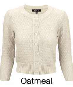 MAK Cropped Crew Neck Cardigan (Various Colours) Tops 13 MAK Cropped Crew Neck Cardigan (Various Colours) Tops