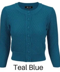 MAK Cropped Crew Neck Cardigan (Various Colours) Tops 15 MAK Cropped Crew Neck Cardigan (Various Colours) Tops