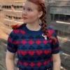 Star Struck Clothing Playing Cards 1940s Repro Sweater - Blue Tops 1 Star Struck Clothing Playing Cards 1940s Repro Sweater - Blue Tops
