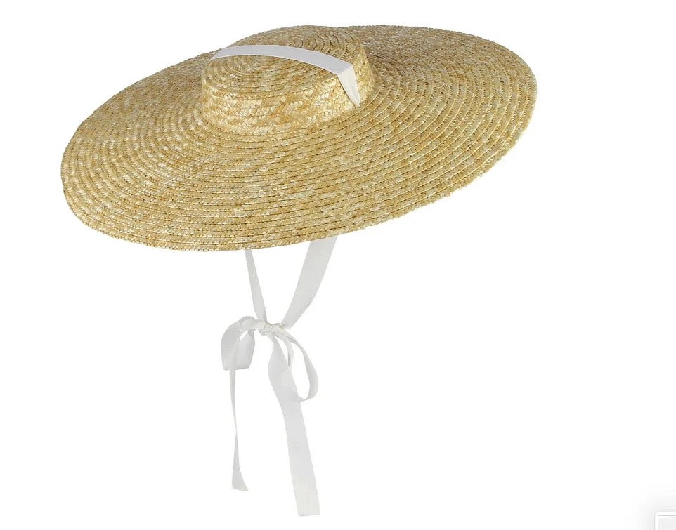 Suzie's Bombshell Boutique Accessories Bombshell Bo-Peep Large Brimmed Straw Hat 9 Suzie's Bombshell Boutique Accessories Bombshell Bo-Peep Large Brimmed Straw Hat