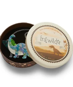 Erstwilder Dinosauria I'll Be Brach Necklace - Green Blue