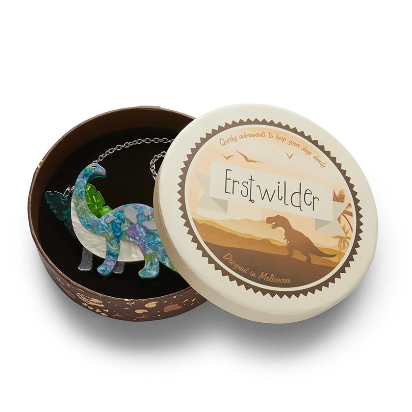 Erstwilder Dinosauria I'll Be Brach Necklace - Green Blue 4 Erstwilder Dinosauria I'll Be Brach Necklace - Green Blue