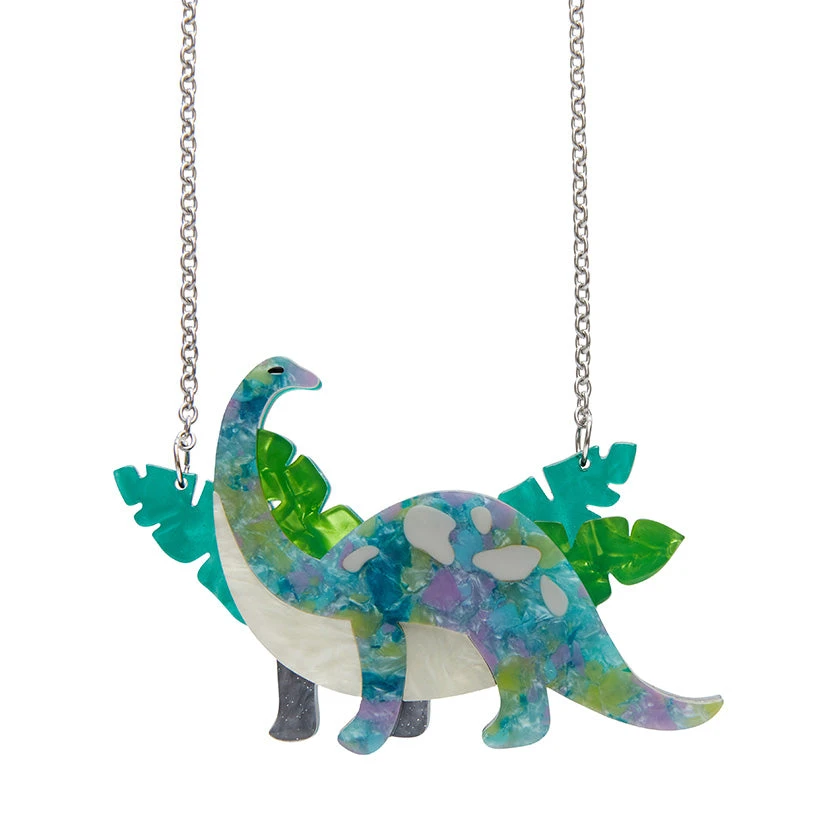 Erstwilder Dinosauria I'll Be Brach Necklace - Green Blue 3 Erstwilder Dinosauria I'll Be Brach Necklace - Green Blue