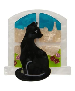 Erstwilder Paris Holiday Le Chat Le Reveur Brooch