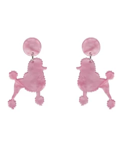 Erstwilder Paris Holiday Poodle Ripple Post Drop Earrings