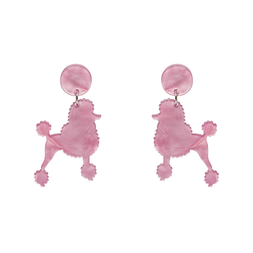 Erstwilder Paris Holiday Poodle Ripple Post Drop Earrings 3 Erstwilder Paris Holiday Poodle Ripple Post Drop Earrings