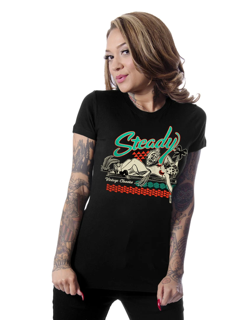 Steady Clothing Steady Tiki Ladies T-Shirt 3 Steady Clothing Steady Tiki Ladies T-Shirt