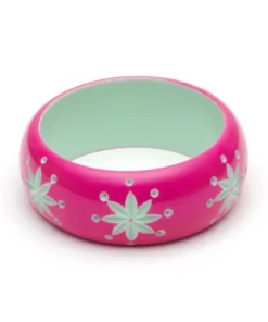Splendette Wide Flamingo Carved Bangle