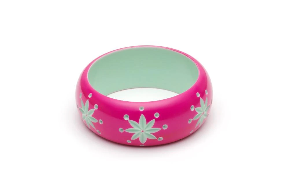 Splendette Wide Flamingo Carved Bangle 3 Splendette Wide Flamingo Carved Bangle