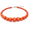 Splendette Sunset Carved Bead Necklace