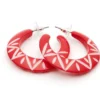 Splendette Lover Carved Hoop Earrings
