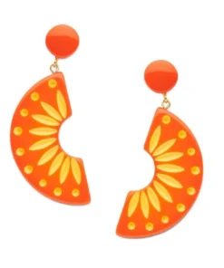 Splendette Sunset Carved Drop Earrings