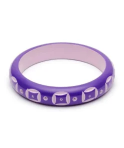 Splendette Midi Violet Carved Bangle