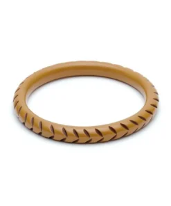 Splendette Narrow Almond Carved Bangle