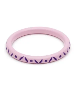 Splendette Narrow Clematis Carved Bangle
