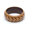 Splendette Wide Almond Carved Bangle