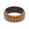 Splendette Wide Almond Carved Bangle - Duchess 1 Splendette Wide Almond Carved Bangle - Duchess