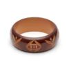 Splendette Wide Walnut Carved Bangle 2 Splendette Wide Walnut Carved Bangle