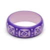 Splendette Wide Violet Carved Bangle - Duchess 1 Splendette Wide Violet Carved Bangle - Duchess