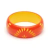 Splendette Wide Sunset Carved Bangle - Duchess