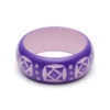 Splendette Wide Violet Carved Bangle 2 Splendette Wide Violet Carved Bangle