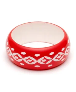 Splendette Wide Lover Carved Bangle