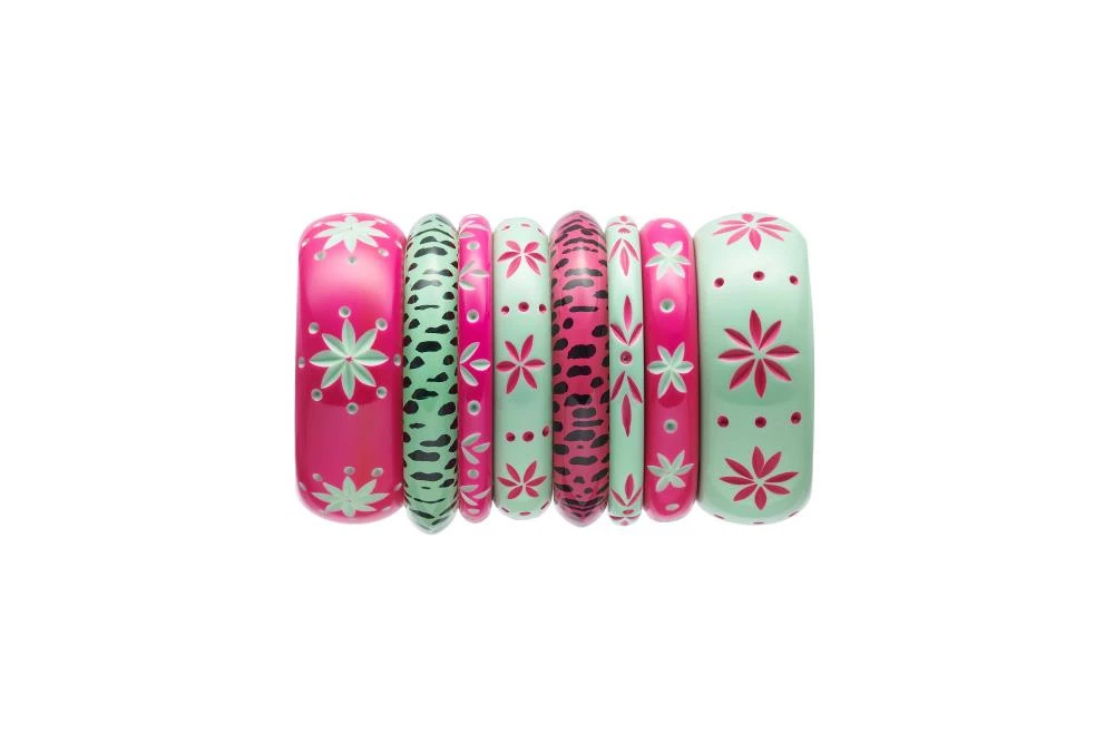 Splendette Parrot Carved Drop Hoop Earrings 5 Splendette Parrot Carved Drop Hoop Earrings