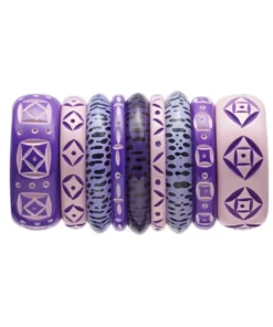 Splendette Wide Clematis Carved Bangle